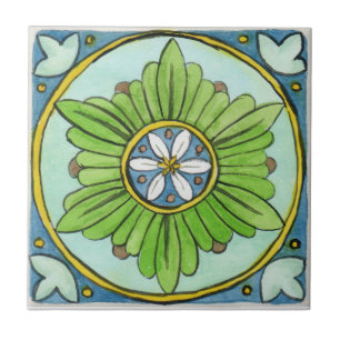 De Cerâmica Pequeno azulejo cerâmico inspirado na Sicília "Moz