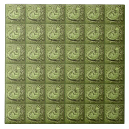De Cerâmica Pequeno Azulejo Lizard Vintage