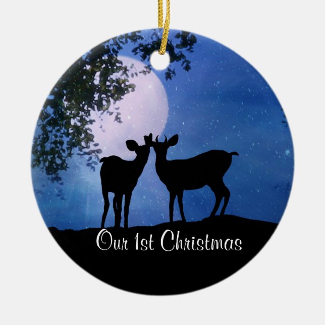 De Cerâmica Personalizar Primeiro Natal Juntos Com O Ornamento (Frente)