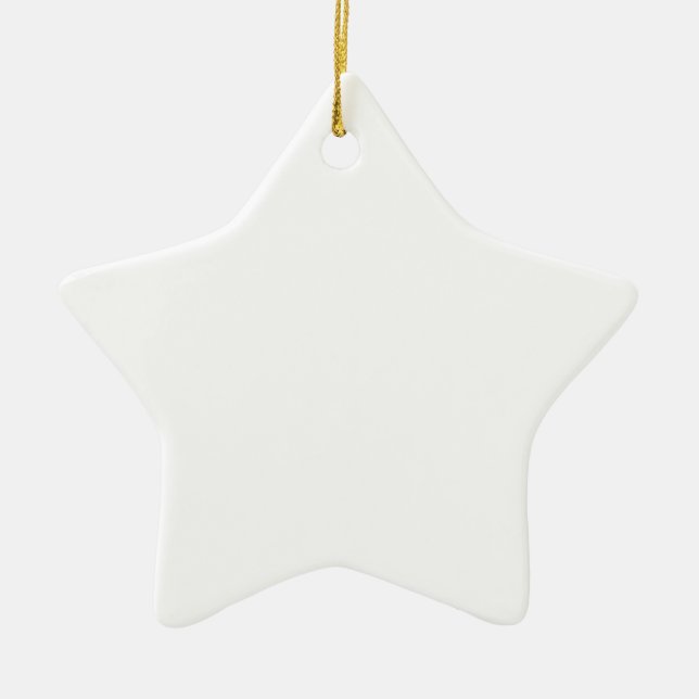 De Cerâmica Personalize seus próprios ornamento Estrela-Dado (Frente)