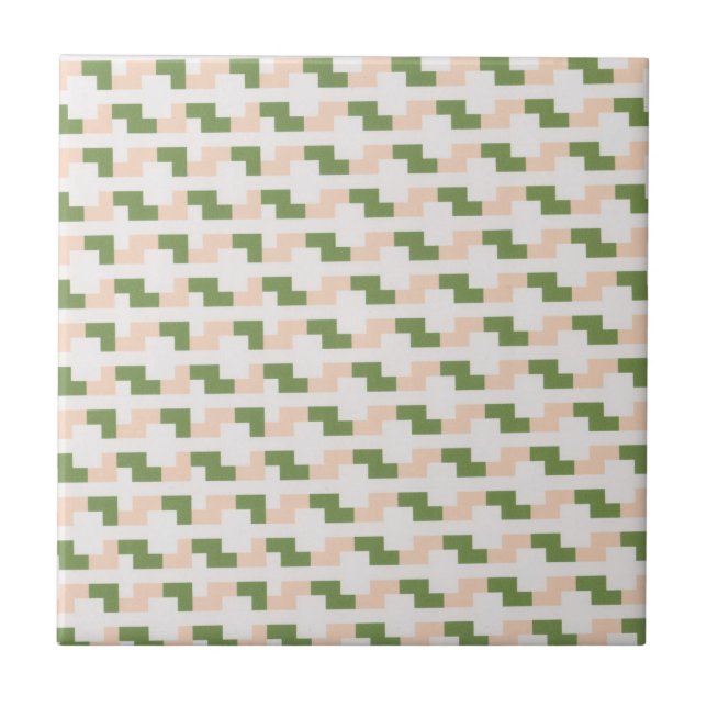 De Cerâmica Pêssego e azulejo verde (Frente)