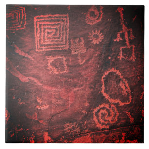 De Cerâmica Petroglicphs Hopi Cave Write Azulejo Cerâmico