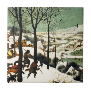 De Cerâmica Pieter Bruegel Hunters no Azulejo da Neve