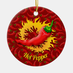 De Cerâmica Pimenta com ornamento Cerâmico Flame