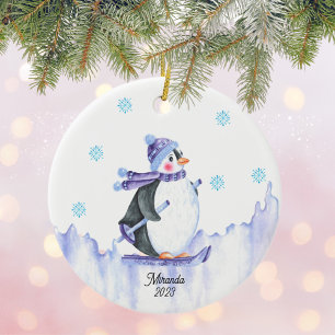 De Cerâmica Pinguim Personalizado por Ornamento