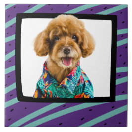 De Cerâmica Poodle personalizado fotográfico Azulejo cerâmico