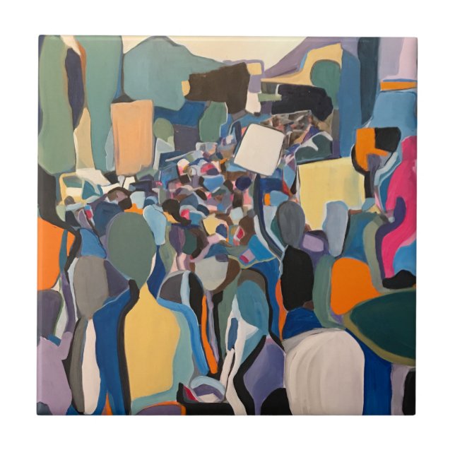 DE CERÂMICA  PORTA COPOS AZULEJO DECORATIVA (Frente)