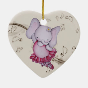 De Cerâmica Pouco ornamento do elefante da bailarina da dança