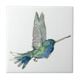 De Cerâmica Presente azul do azulejo da arte do colibri