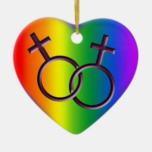 De Cerâmica Presentes lésbicas personalizados ornamento do