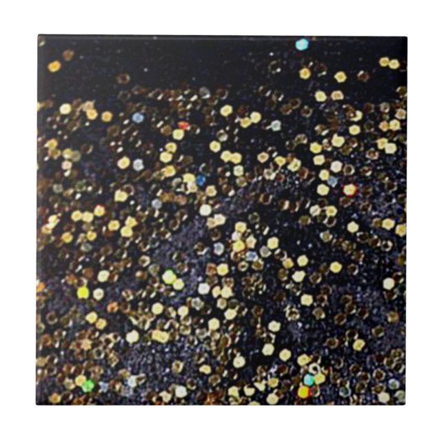 De Cerâmica Preto Faux e Azulejo sequenciado Dourado (Frente)