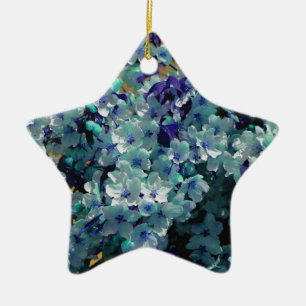 De Cerâmica Primavera Azul Brilhante Flor Ornamento