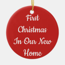 Primeiro Natal em nosso ornamento Home novo