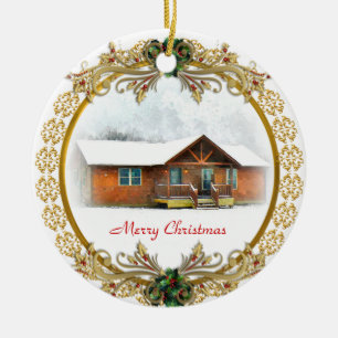 De Cerâmica Primeiro Natal no Novo Ornamento Doméstico