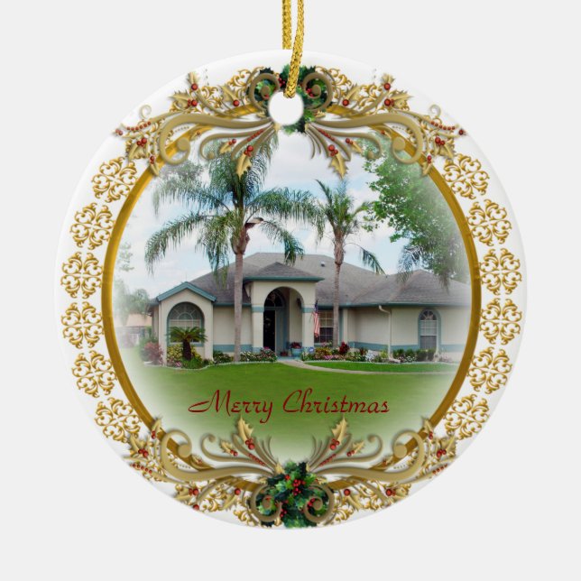 De Cerâmica Primeiro Natal no Novo Ornamento Doméstico (Frente)