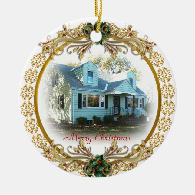 De Cerâmica Primeiro Natal no Novo Ornamento Doméstico (Frente)