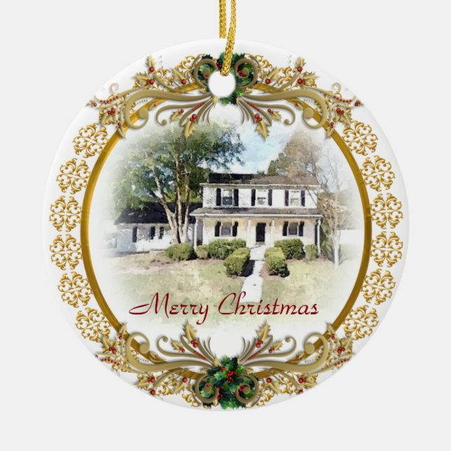 De Cerâmica Primeiro Natal no Novo Ornamento Doméstico (Frente)