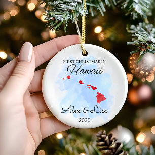 De Cerâmica Primeiro Natal no Ornamento do Estado do Havaí