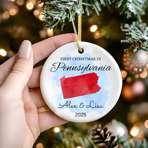 De Cerâmica Primeiro Natal no Ornamento Estatal da Pensilvânia