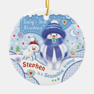 De Cerâmica Primeiro Natal, ornamento bonito para o bebé