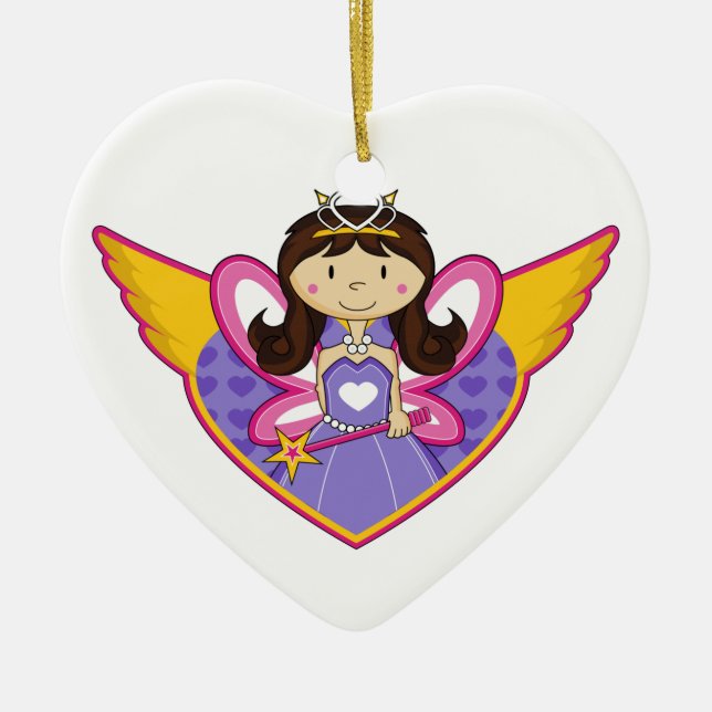 De Cerâmica Princesa Enchanted pequena bonito Ornamento (Frente)