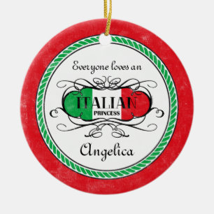 De Cerâmica Princesa italiana Personalized Ornamento
