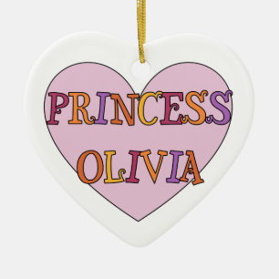 De Cerâmica Princesa Olivia Ornamento