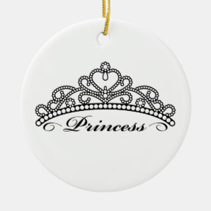 De Cerâmica Princesa Tiara Ornamento