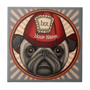 De Cerâmica Pug Azulejo do Bombeiro