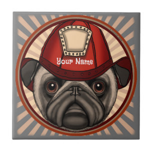 De Cerâmica Pug Azulejo do Bombeiro
