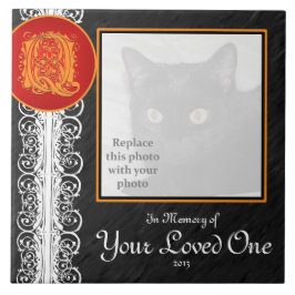 De Cerâmica Q Monograma "em memória do seu Azulejo adorado"