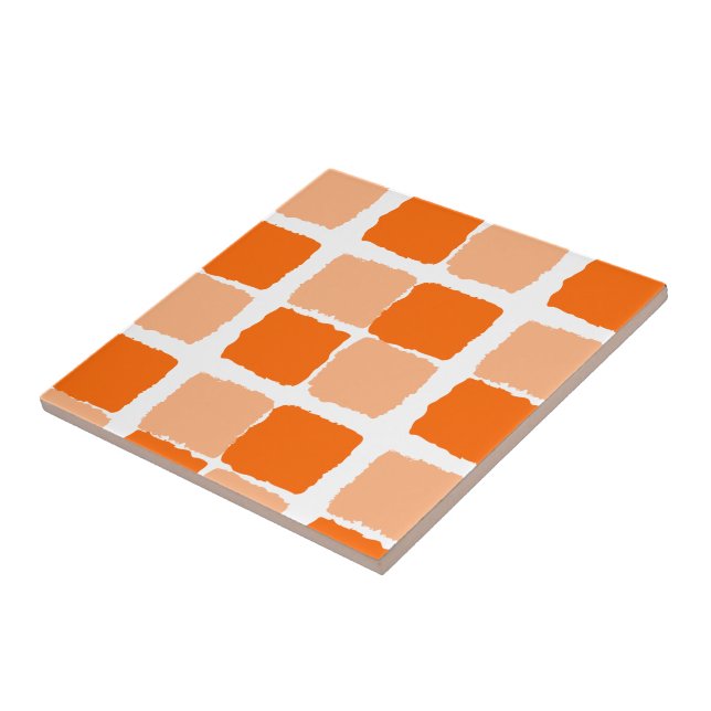 De Cerâmica Quadrados laranja Azulejo cerâmicos (Lateral)