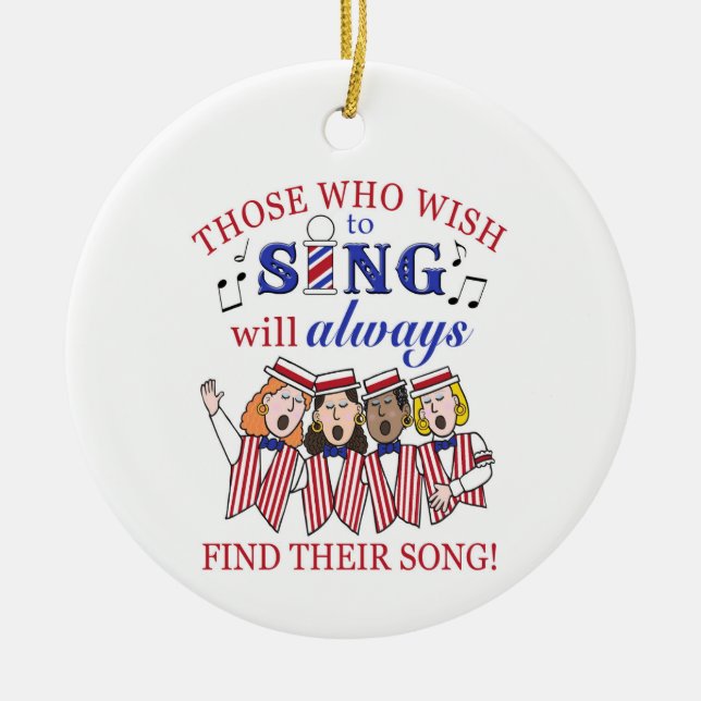 De Cerâmica Quem Deseja Cantar Ornamento (Mulher) (Frente)