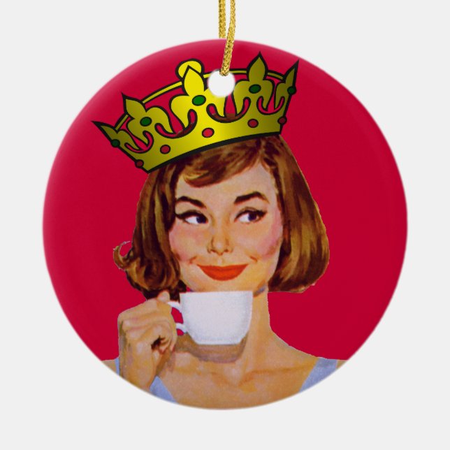 De Cerâmica Rainha do ornamento do café (Frente)