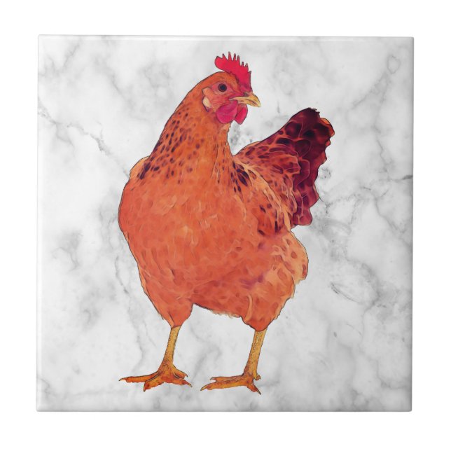 De Cerâmica Recoleta Chicken L - Pequeno Azulejo cerâmico (Frente)