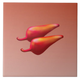 De Cerâmica Red Chili Peppers grande azulejo