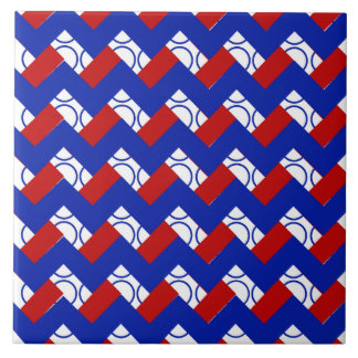 De Cerâmica Red White Blue Padrão IV Azulejo cerâmico