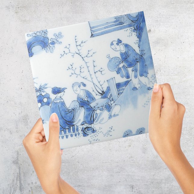 De Cerâmica Repro Delft Azulejo Blue Chinoiserie (Repro Delft Tile Blue Chinoiserie
)