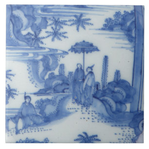 De Cerâmica Repro Delft Azulejo Chinoiserie Decoupage Azul Bra