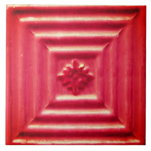 De Cerâmica Repro Português Faux Alivio Red Floral Azulejo