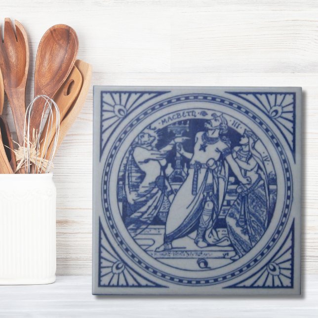 De Cerâmica Repro Victorian Minton Azulejo Shakespeare (Repro Victorian Minton Tile Shakespeare
)