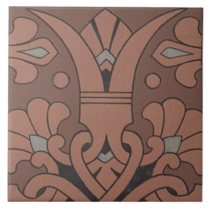 De Cerâmica Repro Vintage - Azulejo Floral Grego Antigo Geomé