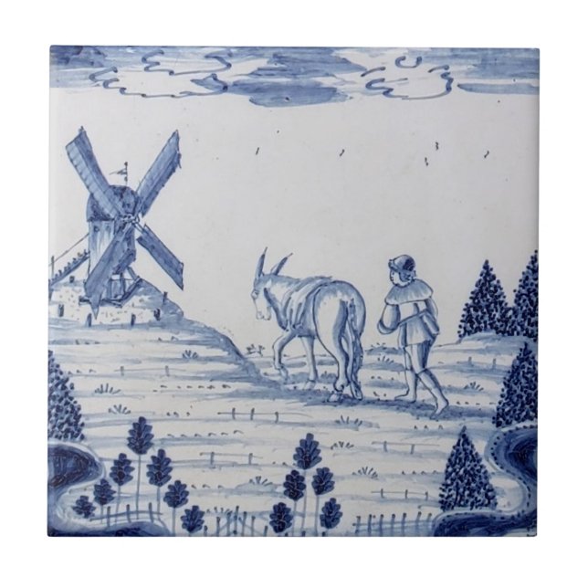 De Cerâmica Reprodução Anterior do Azulejo Delft - 22 (Frente)