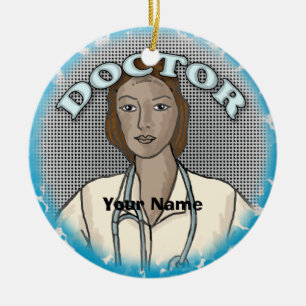 De Cerâmica Retro Afro fêmea Ornamento médico