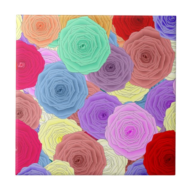 De Cerâmica Rosa Azulejo cerâmico (Frente)