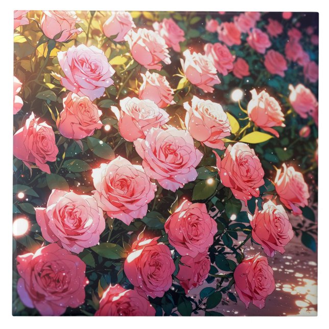 De Cerâmica Rosa Azulejo cerâmico (Frente)