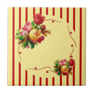 De Cerâmica Rosa Azulejo Stripe
