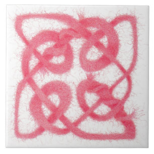 De Cerâmica ROSA CELTIC KNOT 6" Azulejo cerâmico