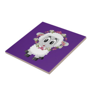 De Cerâmica Roxo Floral Azulejo cerâmico