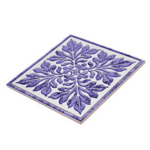 De Cerâmica Roxo legal do azulejo antigo do inglês